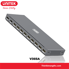 Bộ chuyển mạch KVM 8 vào 1 ra HDMI 2.0 hỗ trợ 4K@60Hz Unitek V303A cao cấp