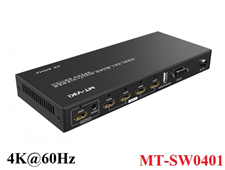 Bộ ghép tín hiệu HDMI 2.0 Multi-viewer 4 vào 1 ra màn hình hỗ trợ 4K@60Hz MT-VIKI MT-SW0401 cao cấp