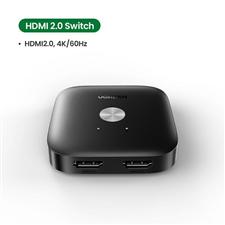 Bộ gộp chuyển mạch HDMI Switcher 2 vào 1 ra hỗ trợ 4K/60Hz Ugreen 80126 cao cấp