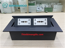 Bộ Hộp ổ điện âm bàn sinoamigo STS-212GST-2B (Black) gồm 4 ổ cắm điện đa năng cao cấp
