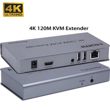 Bộ kéo dài HDMI KVM 4K 30Hz qua cáp mạng cat5/cat6 có USB HL-HDMI-120M-4K HOLINK