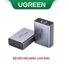 Bộ kéo dài HDMI qua cáp mạng Lan 50M Ugreen 50739us cao cấp