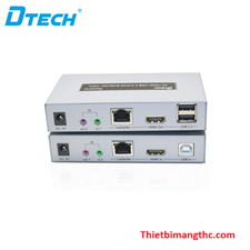 Bộ kéo dài HDMI +USB sang Lan 100M hỗ trợ 4K DTECH DT-7051 cao cấp