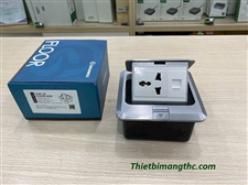 Bộ ổ cắm điện âm sàn SINOAMIGO SPU 1SE màu bạc ( Lắp Điện đơn đa năng + RJCAT6) cao cấp