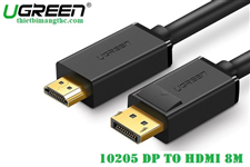 Cáp chuyển đổi Displayport to HDMI dài 8m Ugreen 10205