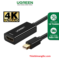 Cáp chuyển đổi Mini Displayport sang HDMI hỗ trợ 4Kx2K chính hãng Ugreen 40360 cao cấp