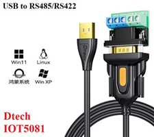 Cáp chuyển đổi USB sang RS485/RS422 dài 1M Dtech IOT5081 cao cấp