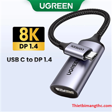 Cáp chuyển đổi USB Type-C ra DP hỗ trợ 8K@60Hz Ugreen 15575 bọc nhôm cao cấp