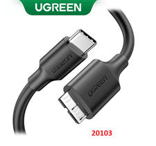 Cáp chuyển đổi USB type-C sang Micro USB 3.0 dài 1m chính hãng Ugreen 20103 cao cấp