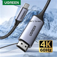 Cáp chuyển đổi USB TypeC sang HDMI 4K60HZ, có chíp, 1,5M Ugreen 50570, đen xám