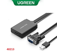 Cáp chuyển đổi VGA sang HDMI hỗ trợ Audio Ugreen 40213