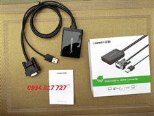 Cáp chuyển VGA to HDMI Ugreen 40213 Cao cấp