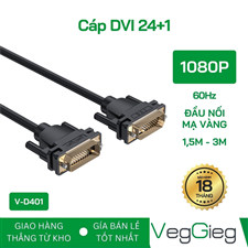 Dây, Cáp chuyển đổi  DVI 24+1 - V-D401  dài 1,5m VegGieg cao cấp