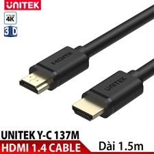Cáp HDMI 1,5M Unitek YC137M hỗ trợ 4K Ultra HD cao cấp