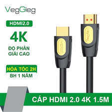 Cáp HDMI 2.0 4K60Hz sợi đồng 1.5M VEGGIEG V-H203