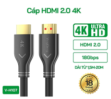 Cáp HDMI 2.0 dài 20m VegGieg 2K*4K 60HZ - V-H112 cao cấp