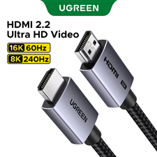 Cáp HDMI 2.2 dài 2M hỗ trợ 16K@60Hz, 12K@120Hz, 8K@240Hz, 4K@480Hz Ugreen HD186 65900 cao cấp