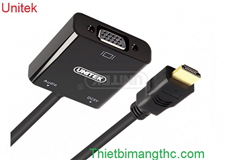 Cáp HDMI ra VGA + Audio 3.5mm Unitek Y-6333