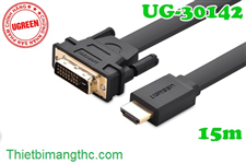 Cáp HDMI sang DVI 24+1 dẹt dài 15m Ugreen 30142