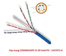 Dây, Cáp mạng Commscope CAT6 UTP CS30 24 AWG, 4 đôi 1427071-6 (cuộn/305m)