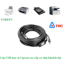 Cáp máy in USB 2.0 dài 10M có IC khuếch đại UGREEN 10374 cao cấp