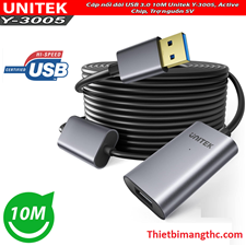 Cáp nối dài USB 3.0 dài 10M Unitek Y-3005, Active Chip, Trợ nguồn 5V cao cấp