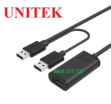 Cáp nối dài USB 5M Unitek Y277 có chíp khuếch đại chính hãng