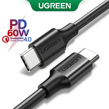 Cáp sạc, dữ liệu USB Type-C 2.0 dài 2M 3A hỗ trợ PD/QC 60W Ugreen US28610306 cao cấp