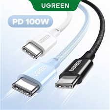 Cáp sạc nhanh 100W/5A USB-C sang USB -C dài 1M Ugreen L502 65251 cao cấp (Màu hồng) cao cấp