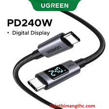 Cáp sạc nhanh, dữ liệu 240W 5A USB Type-C sang Type-C dài 3 Mét Ugreen L530 65868 cao cấp
