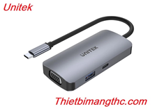 Cáp TYPE-C ra 3 USB 3.0 + 2 HDMI + VGA + PD 100W D1051A cao cấp
