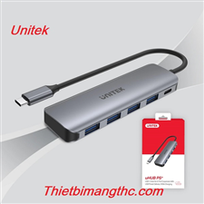 Cáp Type-C ra 4 USB 3.0 + PD 100W UNITEK H1107B cao cấp