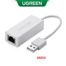 Cáp USB 2.0 ra Lan 10/100 Mbps Ugreen 20253 (White) cao cấp