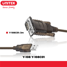 Cáp USB 2.0 sang RS232 dài đến 3M UNITEK Y-108C01 cao cấp