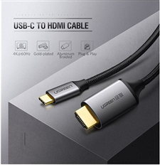 Cáp USB-C to HDMI hỗ trợ 4K@60Hz dài 1,5m Ugreen 50570 cao cấp