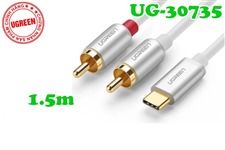 Cáp USB Type C sang AV 2 Hoa sen (2RCA) dài 1.5m Ugreen 30735