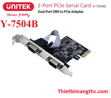 Card PCI-E sang RS232 2Port Unitek Y-7504B (Y-7504BBK01) cao cấp