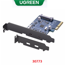 Card PCI Express sang 2 cổng USB 3.1 Type-C Ugreen 30773 cao cấp