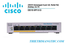CBS110-8PP-D-EU Switch chia mạng CISCO 8 cổng Gigabit (4 cổng POE 32W)
