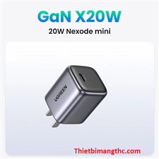 Củ sạc nhanh GaN Nexode Mini 20W cổng USB -C Ugreen 55527/X512 cao cấp