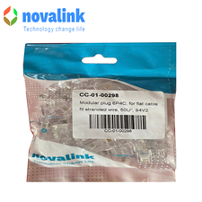 Đầu bấm Hạt điện thoại RJ11 4Pin NOVALINK (CC-01-00298) túi 50 hạt cao cấp