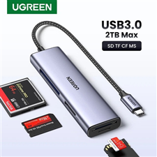 Đầu Đọc Thẻ USB3.0 4 Trong 1 USB-C Sang SD TF CF MS Ugreen CM 627 (15307) cao cấp