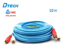 Dây AV, Cáp tín hiệu AV 10m Dtech 4 đầu hoa sen