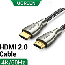 Dây, Cáp HDMI 2.0 Carbon 1,5m hỗ trợ 4K@60MHz Ugreen 50107 mạ vàng