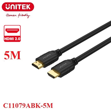 Dây, cáp HDMI 2.0 dài 5M hỗ trợ 4K@60Hz Unitek C11079ABK-5M cao cấp
