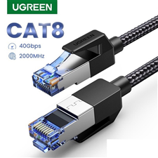 Dây, Cáp mạng Cat8 đúc sẵn bọc dù dài 3M Ugreen 80432 cao cấp