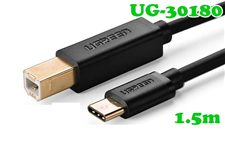 Dây máy in USB Type C dài 1.5m Ugreen 30180 cao cấp