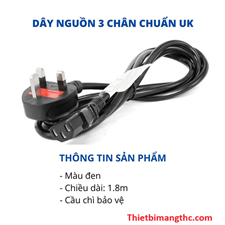 Dây nguồn 3 chân có cầu trì dài 1,5M (3x0.75mm2) cao cấp