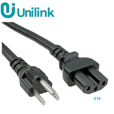 Dây nguồn C15 -3 chân dài 1,5m (13A lõi đồng 3x 1.31mm2) Unilink Uni-20031 cao cấp