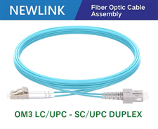 Dây nhảy quang NEWLINK OM3 Multimode LC/UPC-SC/UPC 10M Duplex cao cấp